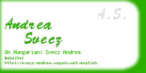 andrea svecz business card